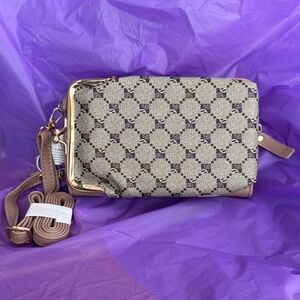 Elegant Beige Patterned Women's Bag